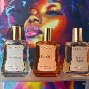 SAND + FOG Perfume Oil Roller Set - Innocence, Love Story, Lychee Martini